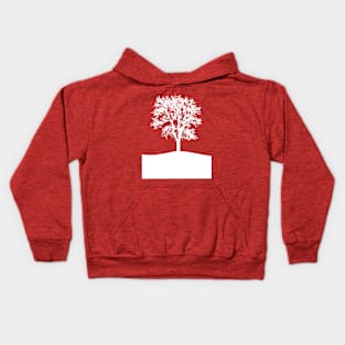 White Winter Tree Kids Hoodie